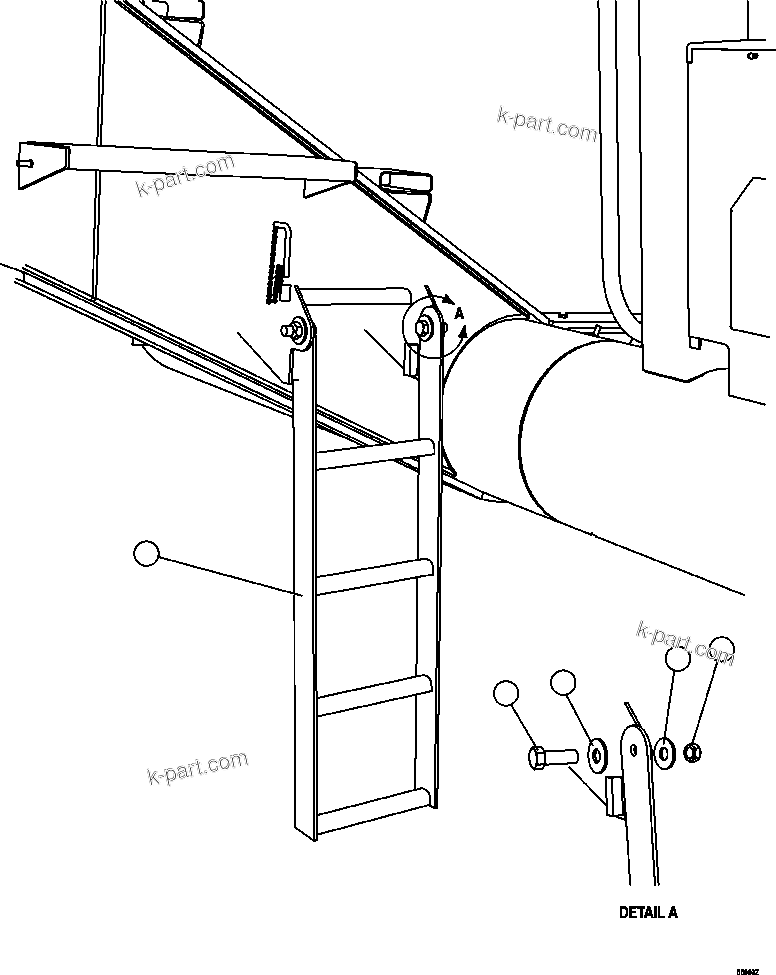 Komatsu parts book diagram for AFE47-GV 730E S/N A30648 - A30649   FOSKOR: ACCESS LADDERS INSTALLATION