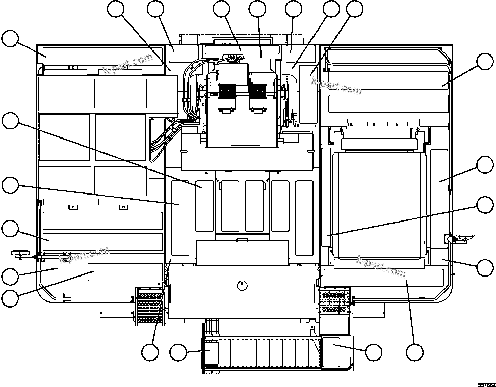 Komatsu parts book diagram for AFE47-GV 730E S/N A30648 - A30649   FOSKOR: DECK SECTIONS & SAFETY WALKS