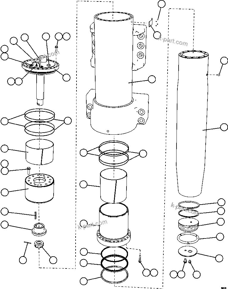 Komatsu parts book diagram for AFE47-GV 730E S/N A30648 - A30649   FOSKOR: FRONT SUSPENSION ASSEMBLY     XC3762