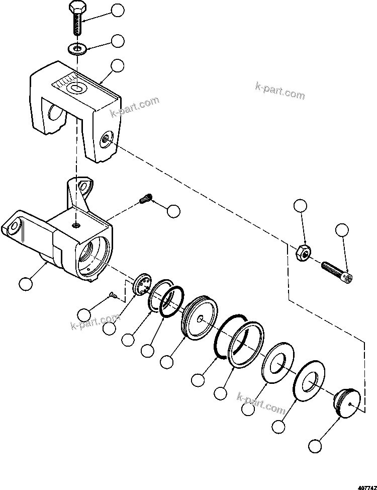 Komatsu parts book diagram for AFE47-GV 730E S/N A30648 - A30649   FOSKOR: PARKING BRAKE ASSEMBLY            PB8995
