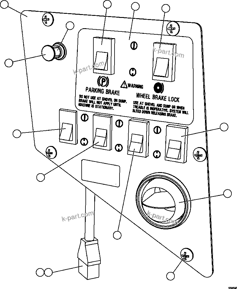 Komatsu parts book diagram for AFE47-GV 730E S/N A30648 - A30649   FOSKOR: UPPER RH DASH MODULE        SM5458