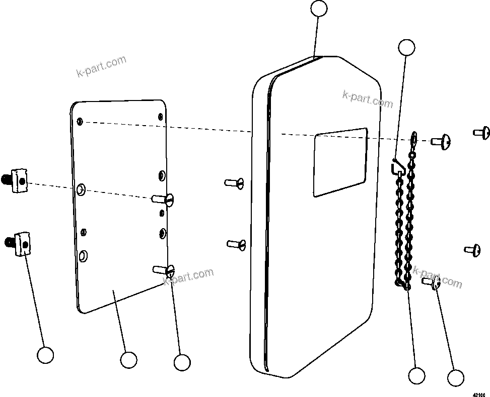 Komatsu parts book diagram for AFE47-GV 730E S/N A30648 - A30649   FOSKOR: MANUAL HOLDER