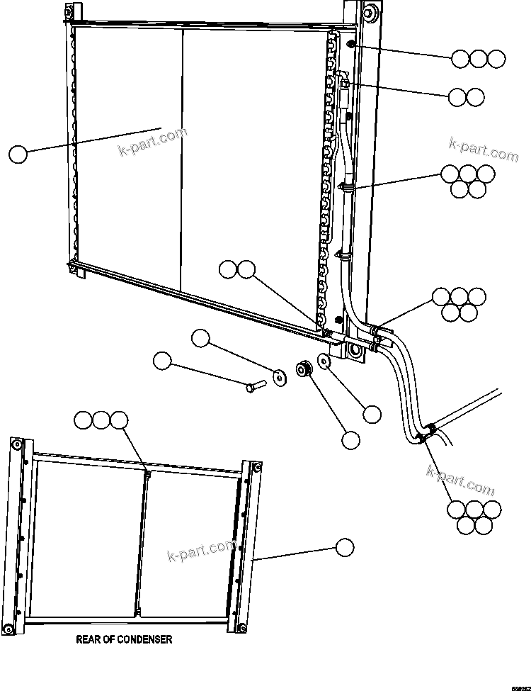 Komatsu parts book diagram for AFE47-GV 730E S/N A30648 - A30649   FOSKOR: AIR CONDITIONER PIPING & INSTALLATION  1/2