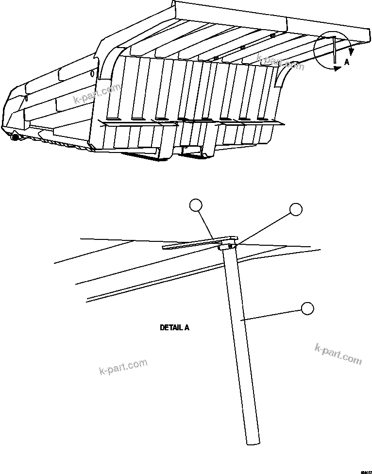Komatsu parts book diagram for AFE47-GV 730E S/N A30648 - A30649   FOSKOR: BODY POSITION INDICATOR