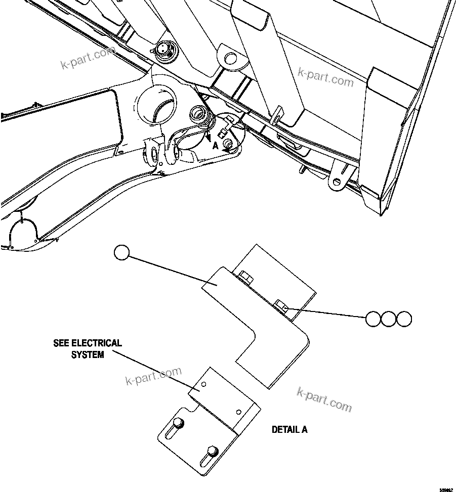 Komatsu parts book diagram for AFE47-GV 730E S/N A30648 - A30649   FOSKOR: HOIST LIMIT SWITCH MOUNT