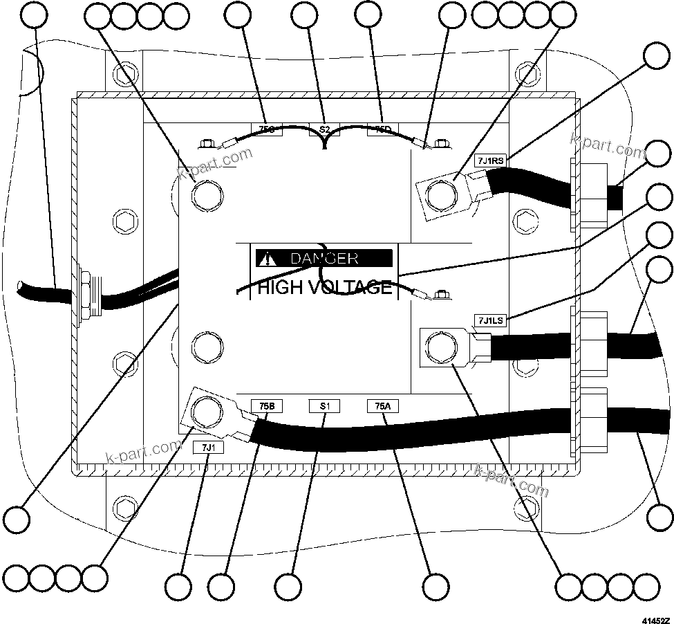 Komatsu parts book diagram for AFE47-GV 730E S/N A30648 - A30649   FOSKOR: SHUNT BOX