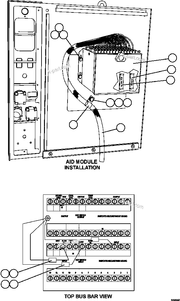 Komatsu parts book diagram for AFE47-GV 730E S/N A30648 - A30649   FOSKOR: CAB INTERFACE COMPARTMENT      2/4
