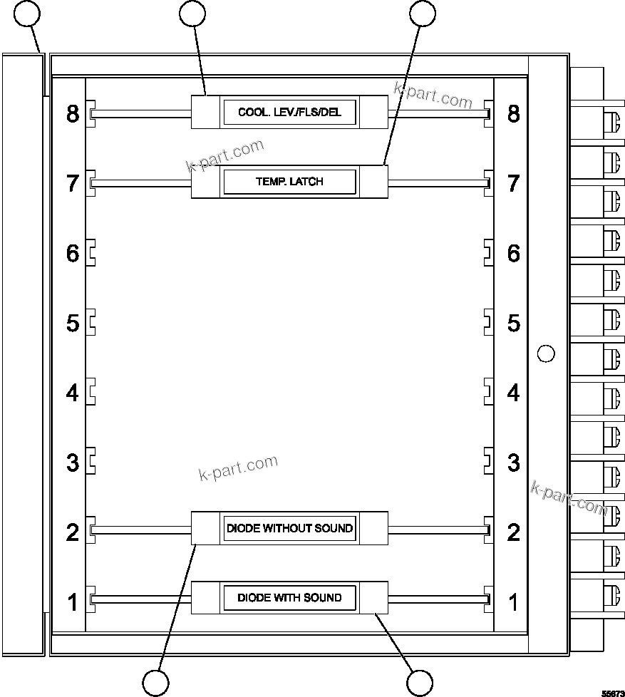 Komatsu parts book diagram for AFE47-GV 730E S/N A30648 - A30649   FOSKOR: AID MODULE ASSEMBLY       PC1810