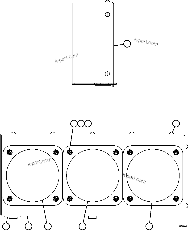 Komatsu parts book diagram for AFE47-GV 730E S/N A30648 - A30649   FOSKOR: PAYLOAD METER III - INDICATOR LIGHT ASSEMBLY