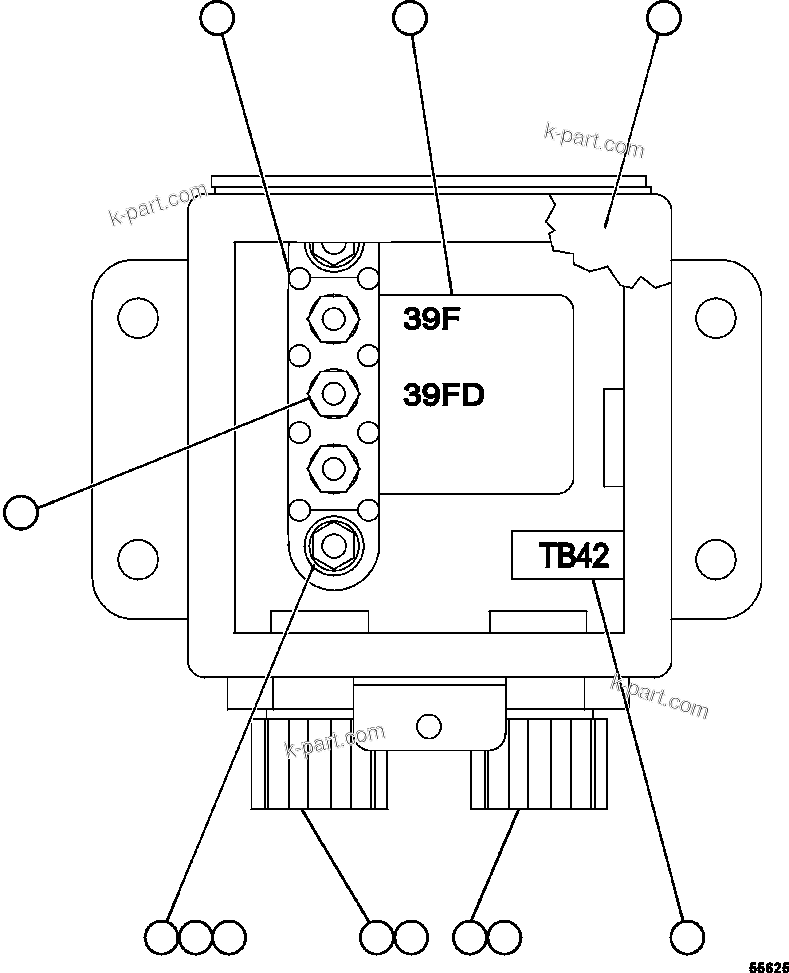Komatsu parts book diagram for AFE47-GV 730E S/N A30648 - A30649   FOSKOR: JUNCTION BOX ASSEMBLY - LH      EK7632