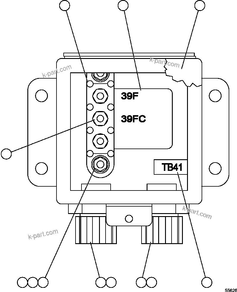 Komatsu parts book diagram for AFE47-GV 730E S/N A30648 - A30649   FOSKOR: JUNCTION BOX ASSEMBLY - RH      EK7633