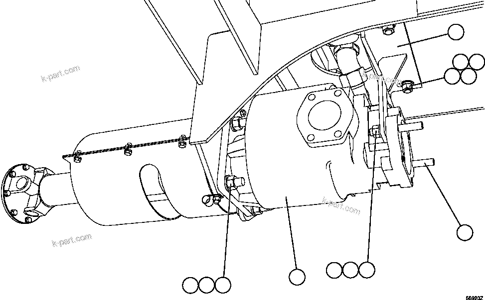 Komatsu parts book diagram for AFE47-GV 730E S/N A30648 - A30649   FOSKOR: PUMP MODULE - HOIST PUMP