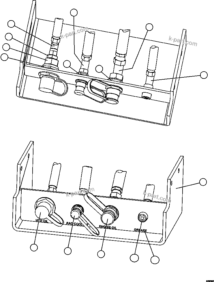 Komatsu parts book diagram for AFE47-GV 730E S/N A30648 - A30649   FOSKOR: SERVICE CENTER - FILL STATION