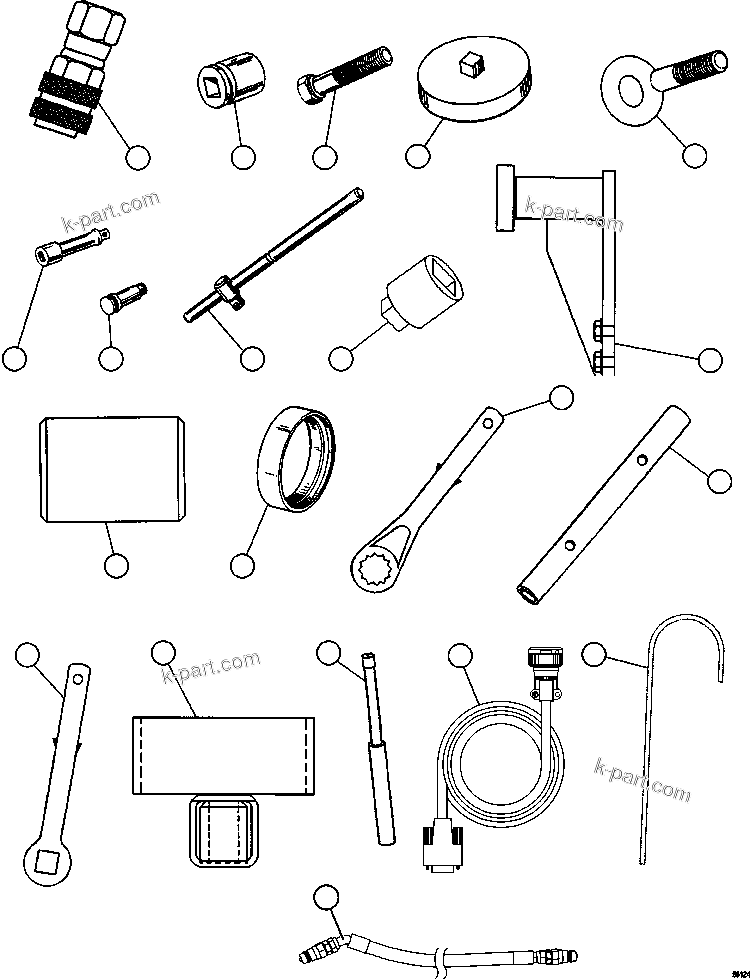 Komatsu parts book diagram for AFE47-GV 730E S/N A30648 - A30649   FOSKOR: TOOL GROUP