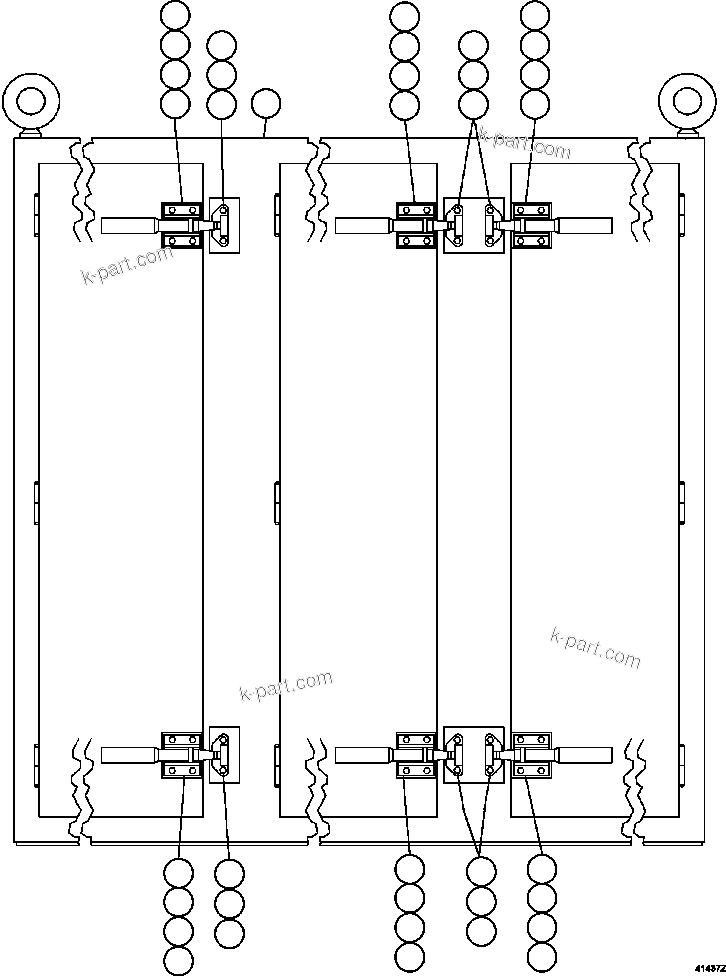 Komatsu parts book diagram for AFE47-GV 730E S/N A30648 - A30649   FOSKOR: CONTROL CABINET - OUTER, FRONT