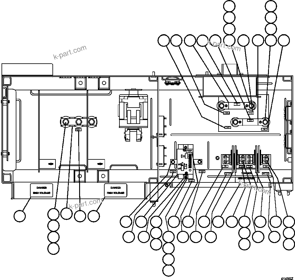 Komatsu parts book diagram for AFE47-GV 730E S/N A30648 - A30649   FOSKOR: CONTROL CABINET - FLOOR