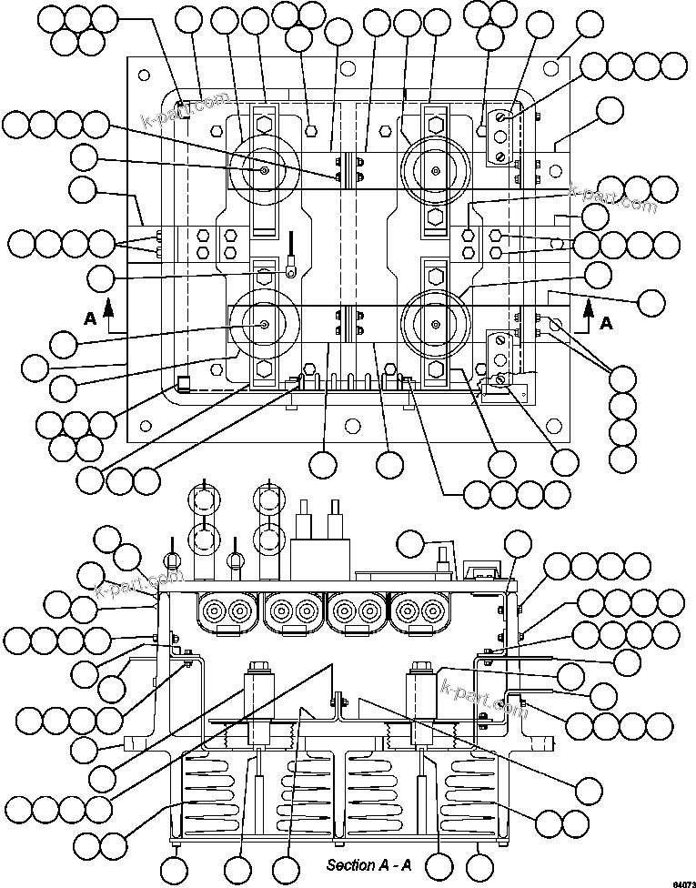 Komatsu parts book diagram for AFE47-GV 730E S/N A30648 - A30649   FOSKOR: PANEL - MFSE             PB8837