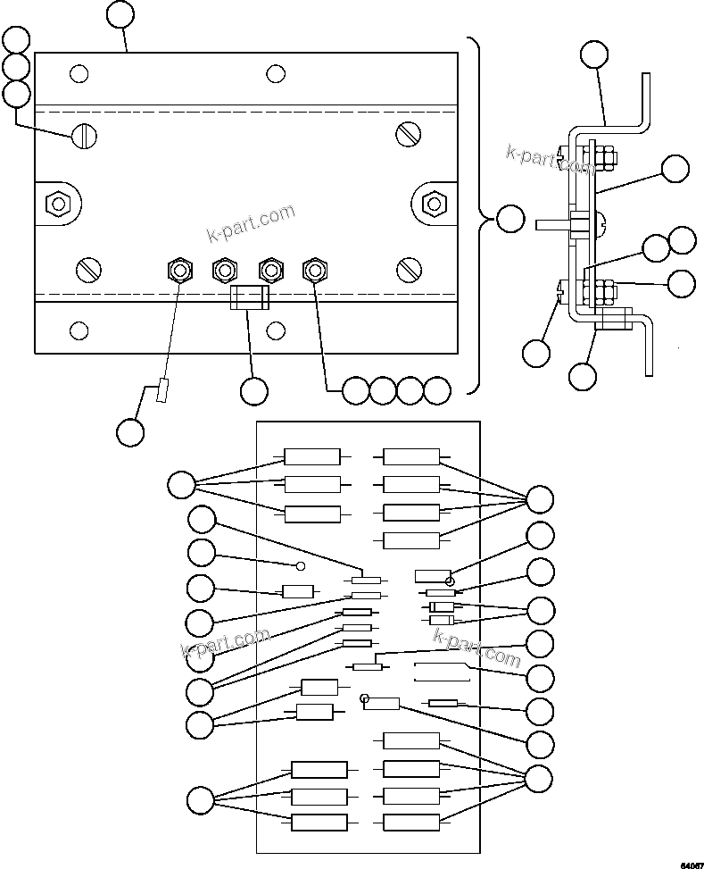 Komatsu parts book diagram for AFE47-GV 730E S/N A30648 - A30649   FOSKOR: PANEL - VMM             VE6118