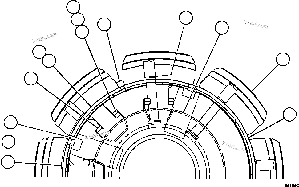 Komatsu parts book diagram for AFE47-GV 730E S/N A30648 - A30649   FOSKOR: ALTERNATOR - 22M2   3/7           PC2665