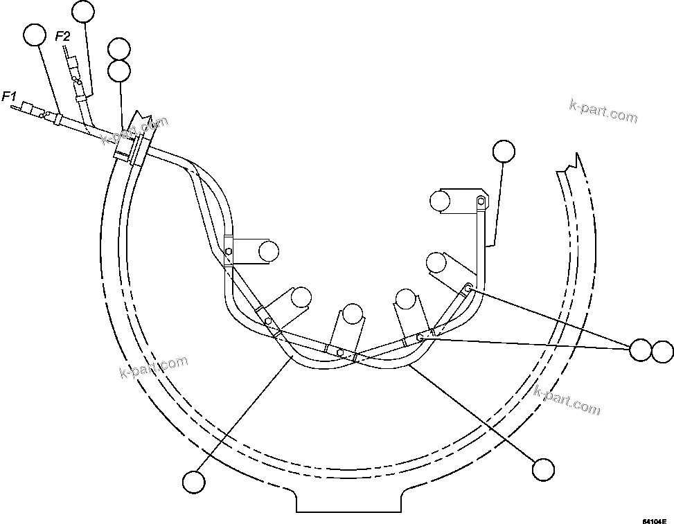 Komatsu parts book diagram for AFE47-GV 730E S/N A30648 - A30649   FOSKOR: ALTERNATOR - 22M2   5/7           PC2665