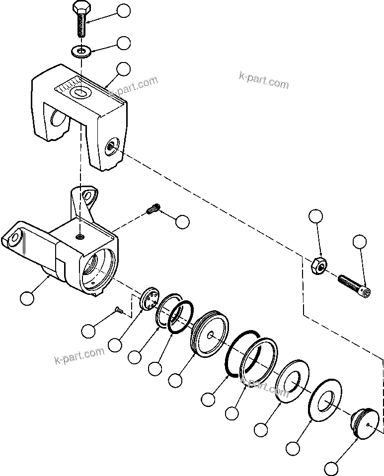 Komatsu parts book diagram for AFE47-Q 730E  S/N 32691  ROSSING URANIUM: PARKING BRAKE ASSM (PB8995)