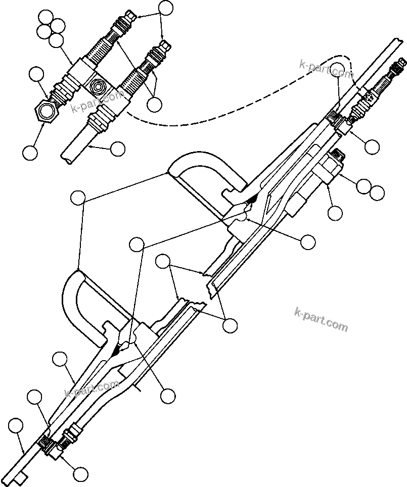 Komatsu parts book diagram for AFE47-Q 730E  S/N 32691  ROSSING URANIUM: REAR WHEEL & MOUNTING