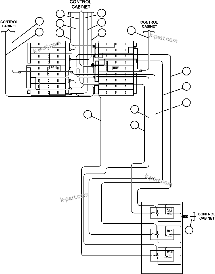 Komatsu parts book diagram for AFE47-Q 730E  S/N 32691  ROSSING URANIUM: ELECTRIC POWER COMPONENTS WIRING