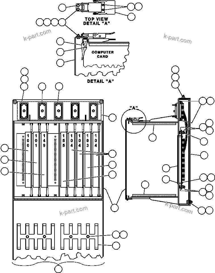Komatsu parts book diagram for AFE47-Q 730E  S/N 32691  ROSSING URANIUM: STATEX III CONTROL CABINET (PB9511)