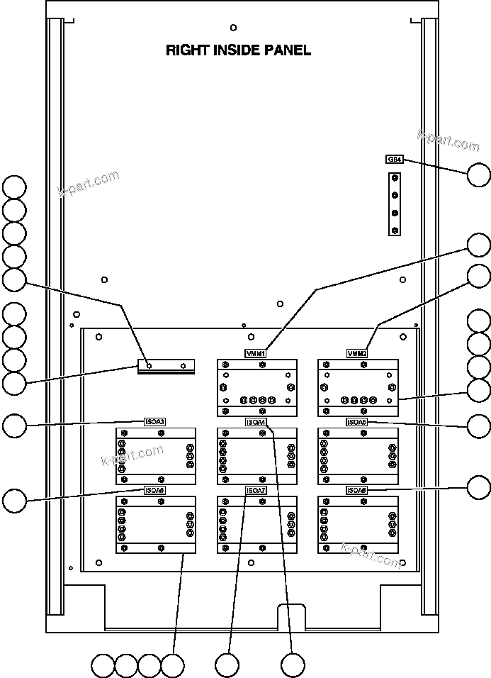 Komatsu parts book diagram for AFE47-Q 730E  S/N 32691  ROSSING URANIUM: CONTROL CABINET ASSM - L.H. SIDE