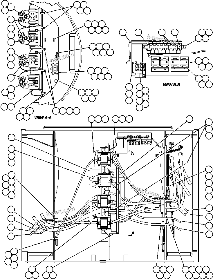 Komatsu parts book diagram for AFE47-Q 730E  S/N 32691  ROSSING URANIUM: DIESEL/TROLLEY SWITCH WIRING