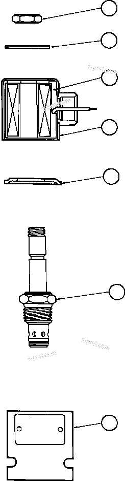 Komatsu parts book diagram for AFE47-Q 730E  S/N 32691  ROSSING URANIUM: SOLENOID VALVE ASSM (PB7242)