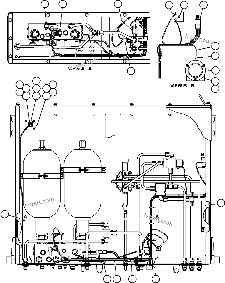 Komatsu parts book diagram for AFE47-Q 730E  S/N 32691  ROSSING URANIUM: BRAKE CABINET WIRING - 3