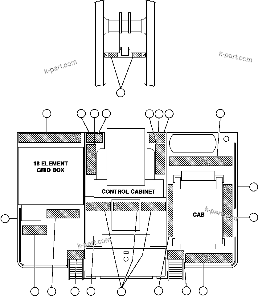 Komatsu parts book diagram for AFE47-V 730E S/N 32795 & 32797   ISCOR GROOTEGELUK: DECK SECTIONS & SAFETY WALK