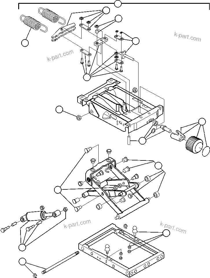 Komatsu parts book diagram for AFE47-V 730E S/N 32795 & 32797   ISCOR GROOTEGELUK: OPERATOR'S SEAT ASSEMBLY - 4 (PB9771)