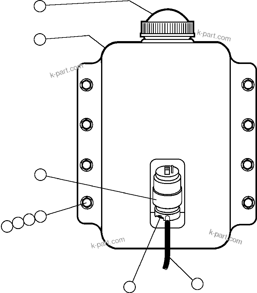 Komatsu parts book diagram for AFE47-V 730E S/N 32795 & 32797   ISCOR GROOTEGELUK: WINDSHIELD WASHER INSTALLATION
