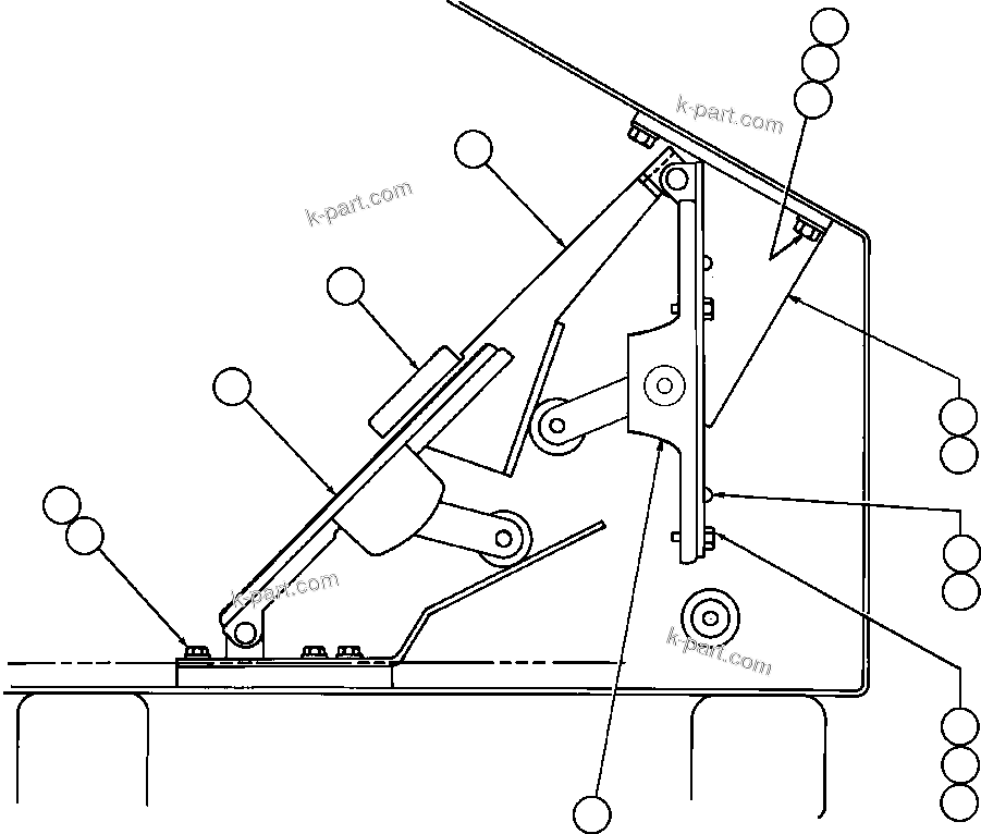 Komatsu parts book diagram for AFE47-V 730E S/N 32795 & 32797   ISCOR GROOTEGELUK: THROTTLE & RETARDER INSTALLATION