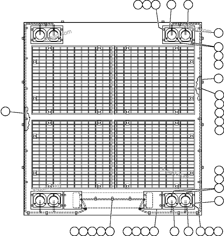 Komatsu parts book diagram for AFE47-V 730E S/N 32795 & 32797   ISCOR GROOTEGELUK: HEADLIGHTS INSTALLATION