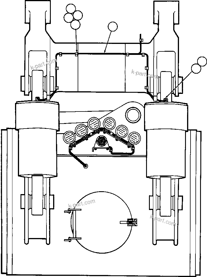 Komatsu parts book diagram for AFE47-V 730E S/N 32795 & 32797   ISCOR GROOTEGELUK: TWO-SPEED RETARDING INSTALLATION