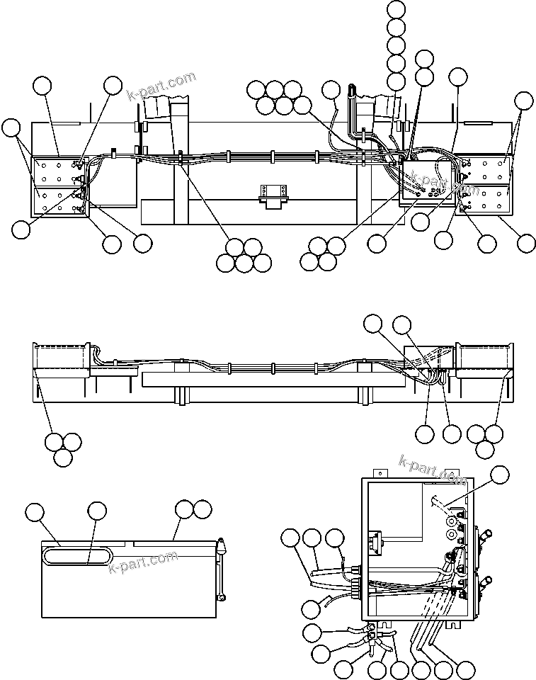 Komatsu parts book diagram for AFE47-V 730E S/N 32795 & 32797   ISCOR GROOTEGELUK: BATTERY WIRING - 6