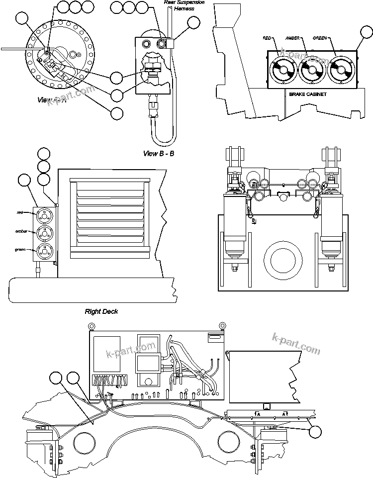 Komatsu parts book diagram for AFE47-V 730E S/N 32795 & 32797   ISCOR GROOTEGELUK: PAYLOAD METER SYSTEM