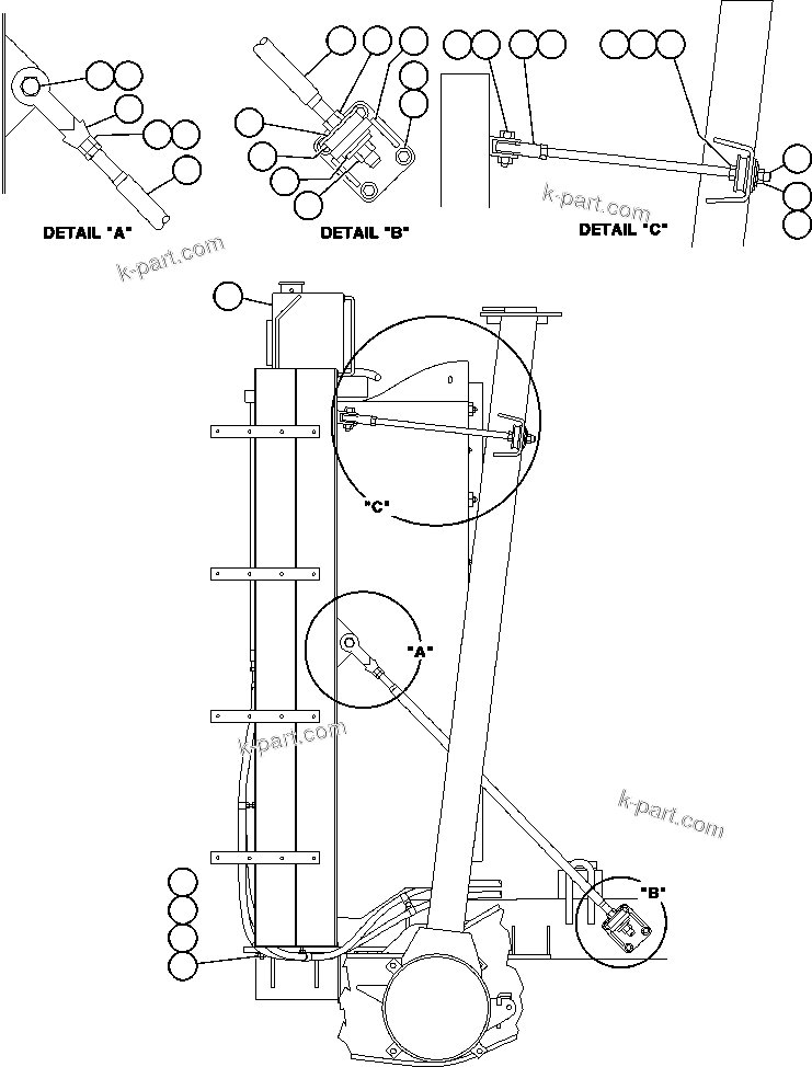 Komatsu parts book diagram for AFE48-AC  930E S/N A30076-A30078 & A30080 SYNCRUDE: RADIATOR SUPPORT & MOUNTING