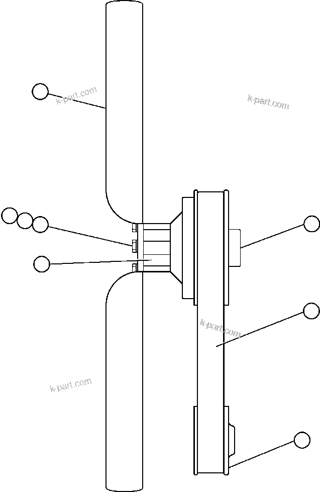 Komatsu parts book diagram for AFE48-AC  930E S/N A30076-A30078 & A30080 SYNCRUDE: FAN & FAN DRIVE