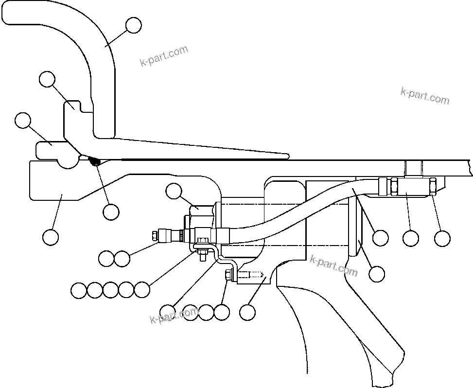 Komatsu parts book diagram for AFE48-AC  930E S/N A30076-A30078 & A30080 SYNCRUDE: FRONT WHEEL & MOUNTING