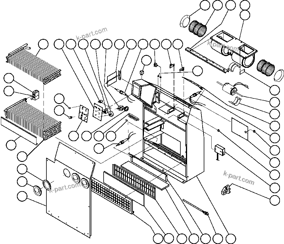 Komatsu parts book diagram for AFE48-AC  930E S/N A30076-A30078 & A30080 SYNCRUDE: HEATER/AIR CONDITIONER ASSM - 2 (SM5273)