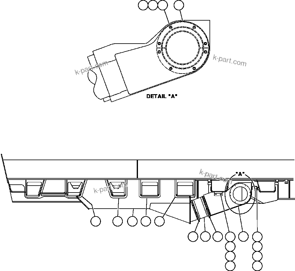 Komatsu parts book diagram for AFE48-AC  930E S/N A30076-A30078 & A30080 SYNCRUDE: BODY HEATPAN INSTALLATION