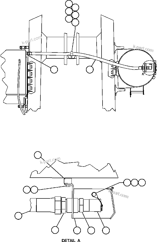 Komatsu parts book diagram for AFE48-AC  930E S/N A30076-A30078 & A30080 SYNCRUDE: QUICK FUEL LEFT HAND