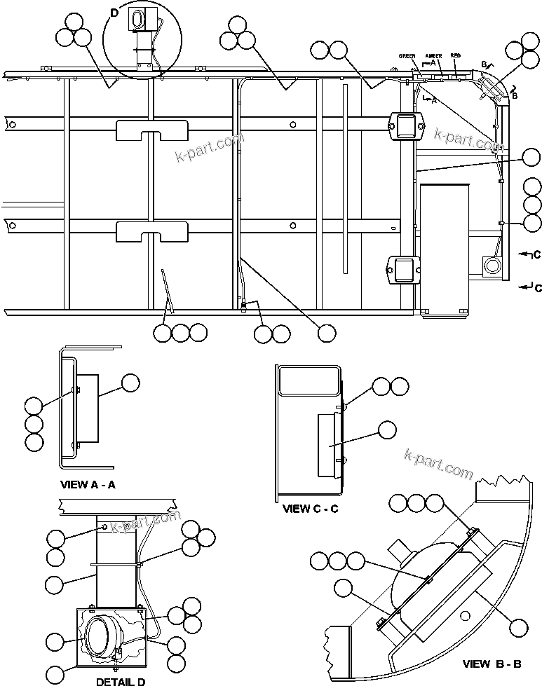 Komatsu parts book diagram for AFE48-AC  930E S/N A30076-A30078 & A30080 SYNCRUDE: RIGHT DECK ELECTRICAL GROUP