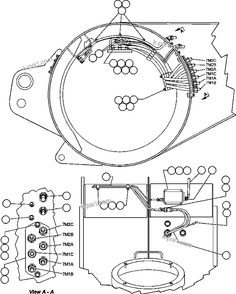 Komatsu parts book diagram for AFE48-AC  930E S/N A30076-A30078 & A30080 SYNCRUDE: REAR AXLE ELECTRICAL GROUP