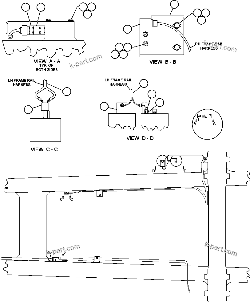 Komatsu parts book diagram for AFE48-AC  930E S/N A30076-A30078 & A30080 SYNCRUDE: SW, BODY UP, FRT SUSP, STEERING ACCUM PRES