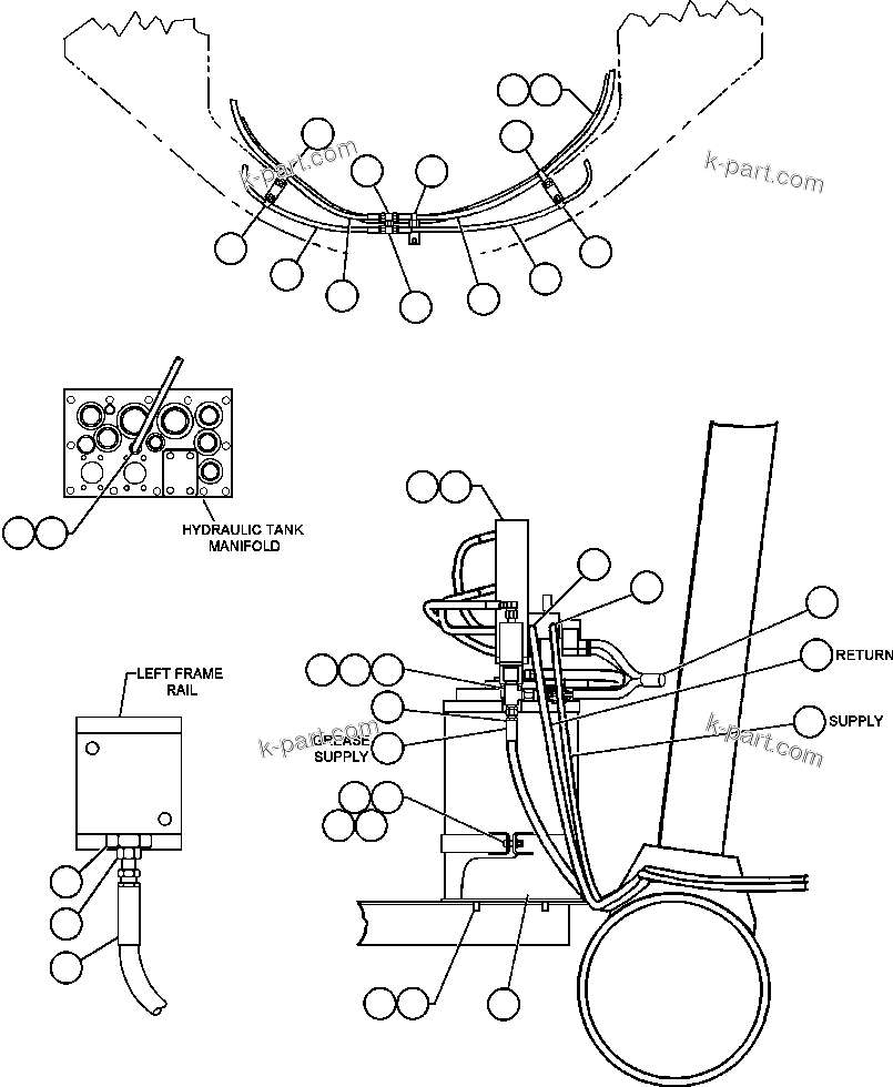 Komatsu parts book diagram for AFE48-AC  930E S/N A30076-A30078 & A30080 SYNCRUDE: AUTOMATIC LUBE SYSTEM - 1